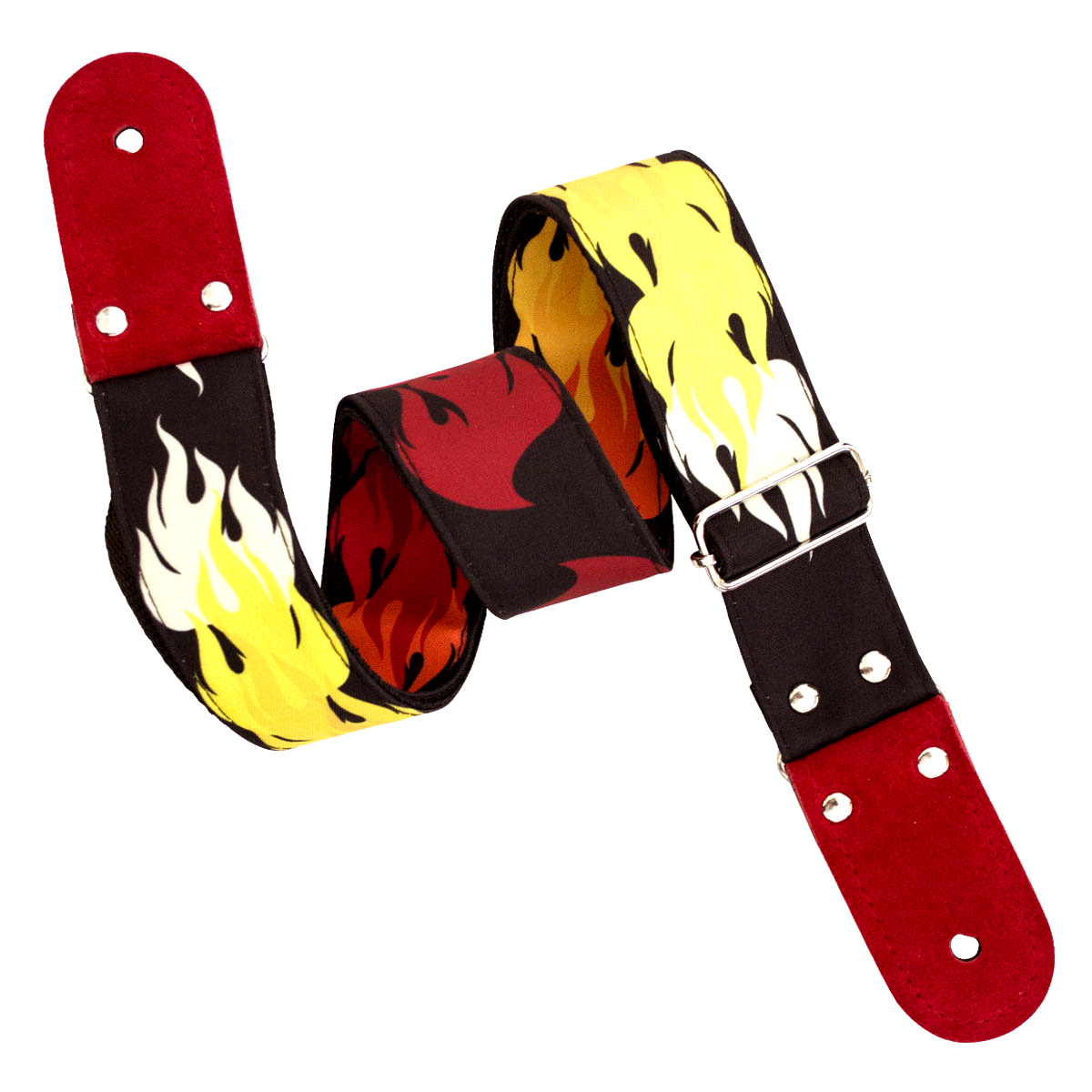 Strap Guitarra/Bajo Flamas Rojas